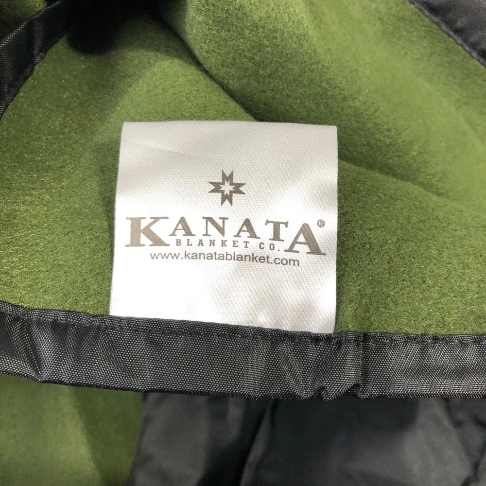 Kanata Blanket Co Uline Picnic‎ Blanket Unisex OS Black Green Roll Up Portable